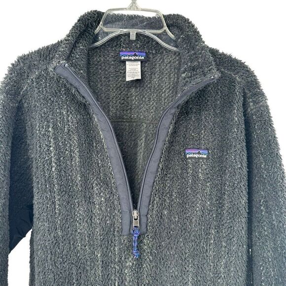 Patagonia High Pile Fleece 1/4 Zip Pullover Sweater Green Mens Size M Outdoor - Picture 4 of 7